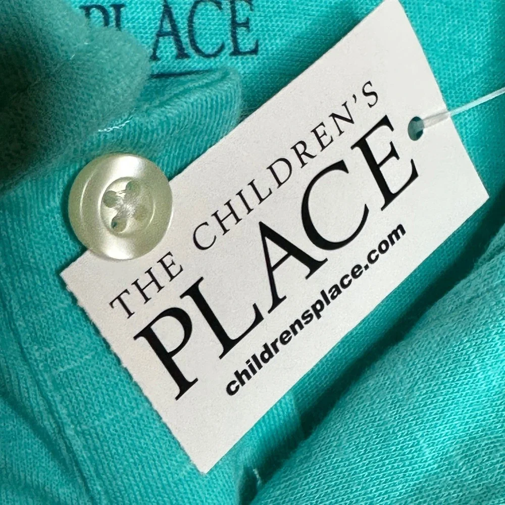 NWT Children's Place Boy's Dinosaur Print Polo Shirt size 3T Blue/Yellow